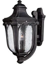 Trafalgar Large Exterior Sconce in Museum Black.